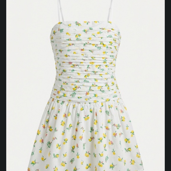 EmbraceVintage-Inspired Lemon Zest Mini Dress - Picture 2 of 4